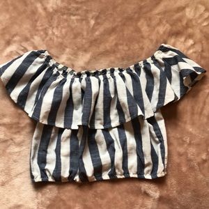 Off the shoulder crop top